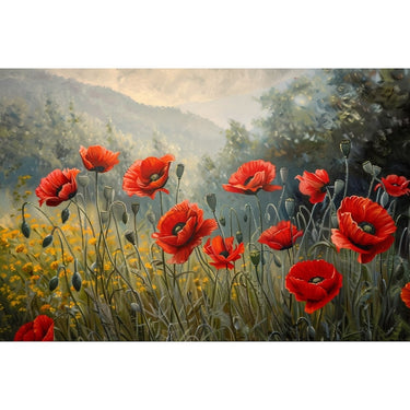 Red Poppy Painting